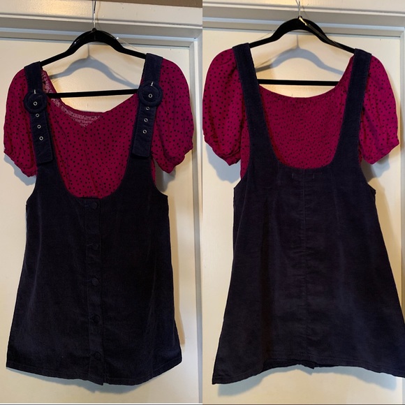 Corduroy Pinafore Dress - Picture 3 of 5